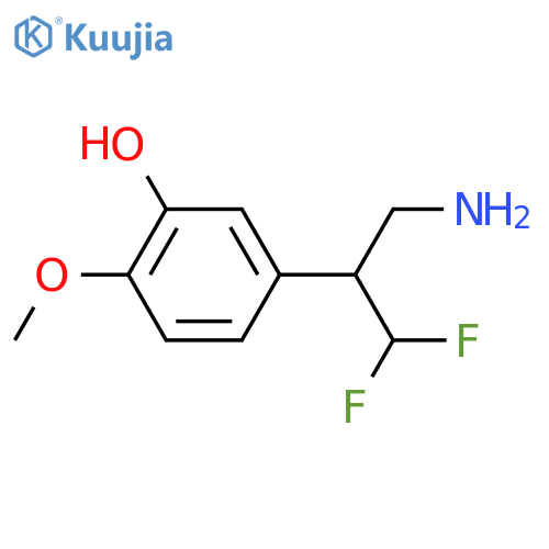 5-(3-amino-1,1-difluoropropan-2-yl)-2-methoxyphenol structure