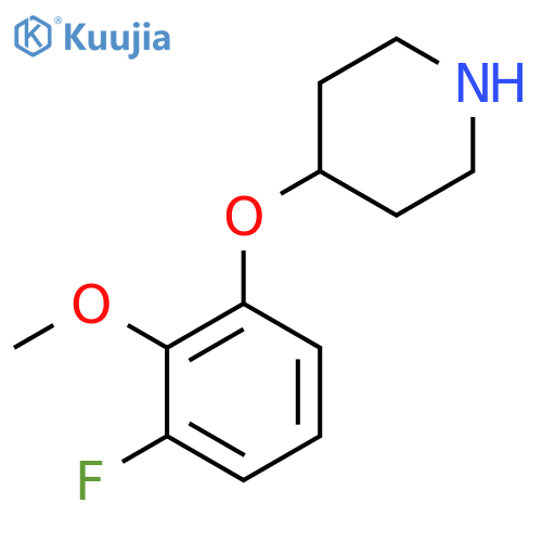 4-(3-fluoro-2-methoxyphenoxy)piperidine structure