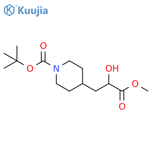 tert-butyl 4-(2-hydroxy-3-methoxy-3-oxopropyl)piperidine-1-carboxylate structure