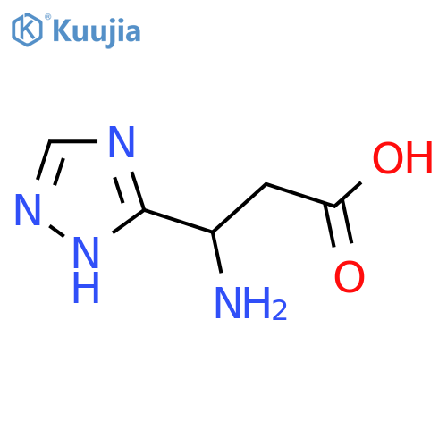 3-amino-3-(1H-1,2,4-triazol-3-yl)propanoic acid structure