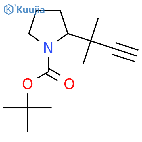 tert-butyl 2-(2-methylbut-3-yn-2-yl)pyrrolidine-1-carboxylate structure