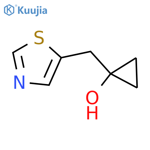 1-(1,3-thiazol-5-yl)methylcyclopropan-1-ol structure