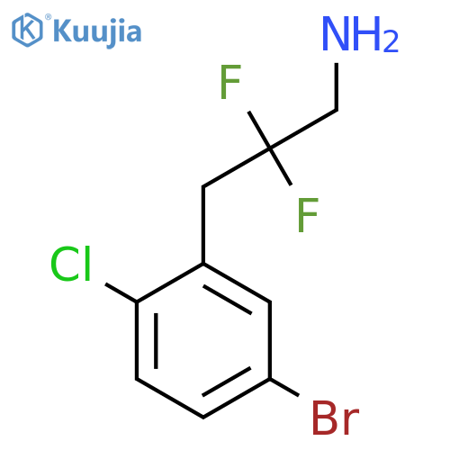 3-(5-bromo-2-chlorophenyl)-2,2-difluoropropan-1-amine structure