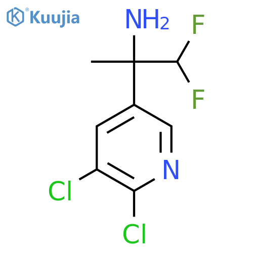 2-(5,6-dichloropyridin-3-yl)-1,1-difluoropropan-2-amine structure