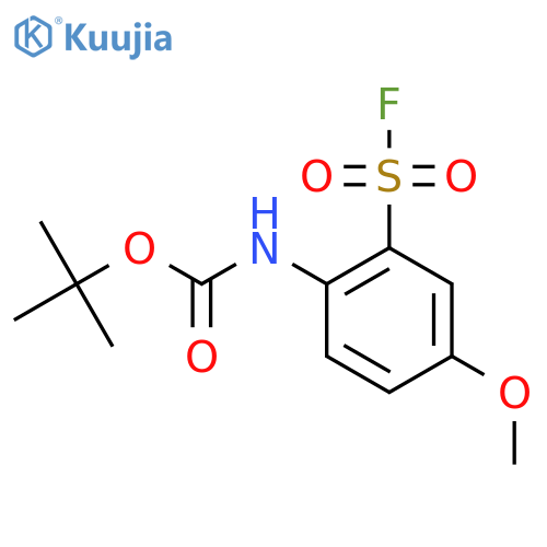 tert-butyl N-2-(fluorosulfonyl)-4-methoxyphenylcarbamate structure