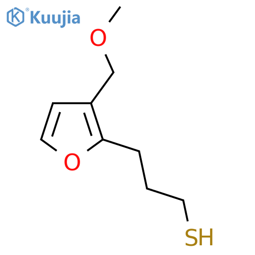 3-3-(methoxymethyl)furan-2-ylpropane-1-thiol structure