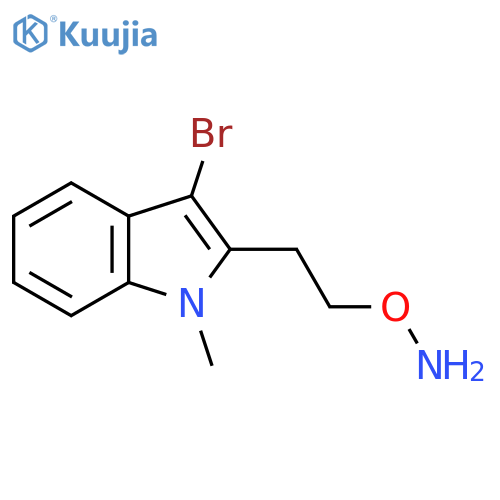 O-2-(3-bromo-1-methyl-1H-indol-2-yl)ethylhydroxylamine structure