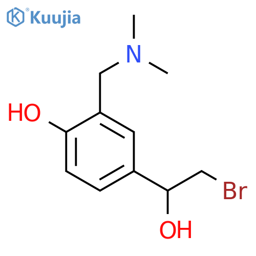4-(2-bromo-1-hydroxyethyl)-2-(dimethylamino)methylphenol structure