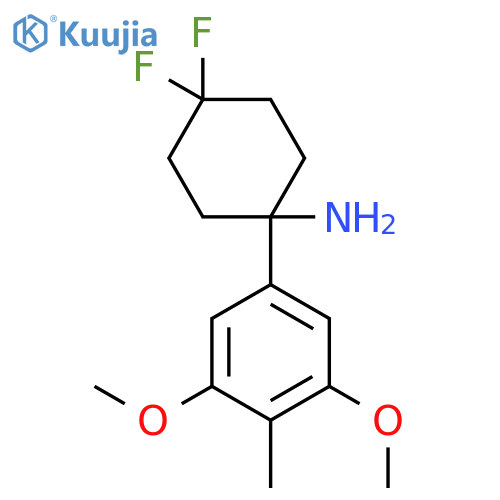 1-(3,5-dimethoxy-4-methylphenyl)-4,4-difluorocyclohexan-1-amine structure
