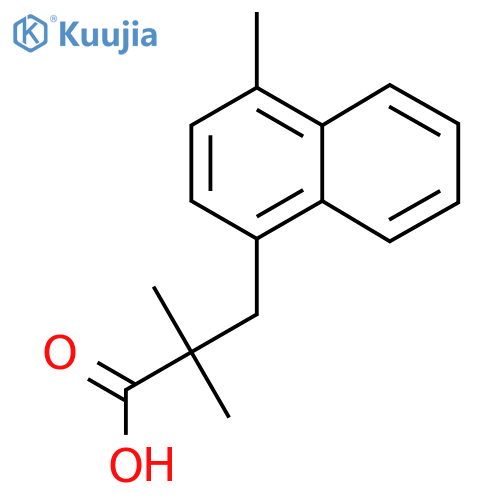 2,2-dimethyl-3-(4-methylnaphthalen-1-yl)propanoic acid structure