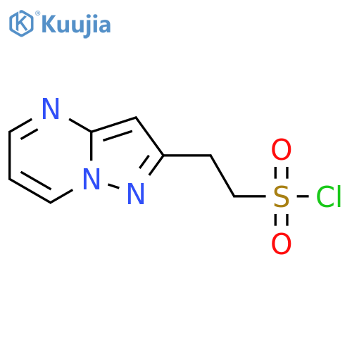 2-{pyrazolo1,5-apyrimidin-2-yl}ethane-1-sulfonyl chloride structure