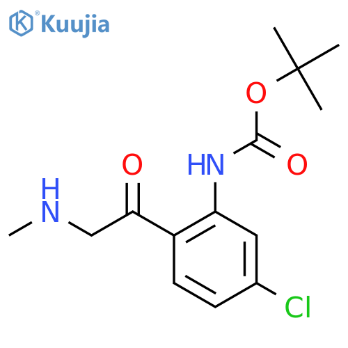 tert-butyl N-{5-chloro-2-2-(methylamino)acetylphenyl}carbamate structure