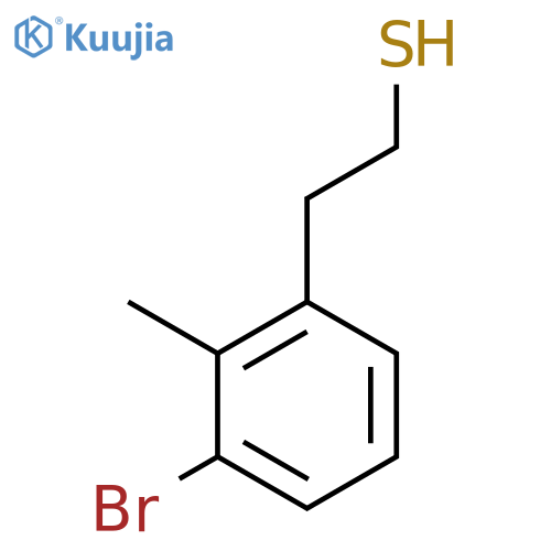 2-(3-bromo-2-methylphenyl)ethane-1-thiol structure