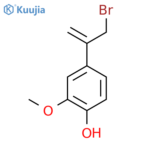 4-(3-bromoprop-1-en-2-yl)-2-methoxyphenol structure