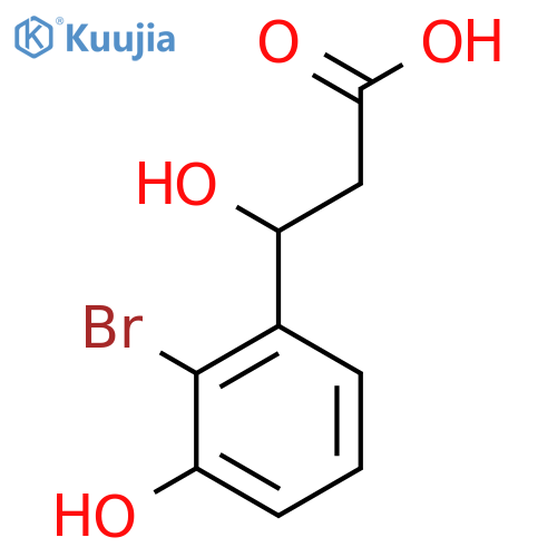 3-(2-bromo-3-hydroxyphenyl)-3-hydroxypropanoic acid structure