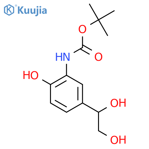 tert-butyl N-5-(1,2-dihydroxyethyl)-2-hydroxyphenylcarbamate structure