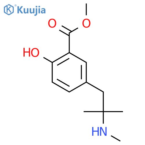 methyl 2-hydroxy-5-2-methyl-2-(methylamino)propylbenzoate structure
