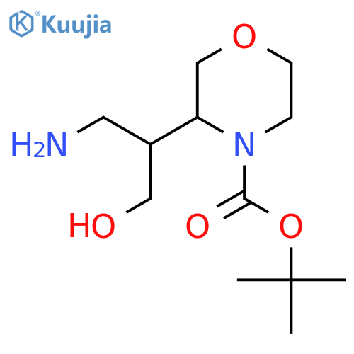 Tert-butyl 3-(1-amino-3-hydroxypropan-2-yl)morpholine-4-carboxylate structure