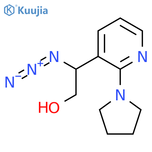 2-azido-2-2-(pyrrolidin-1-yl)pyridin-3-ylethan-1-ol structure