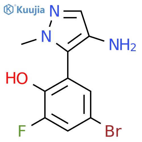 2-(4-amino-1-methyl-1H-pyrazol-5-yl)-4-bromo-6-fluorophenol structure