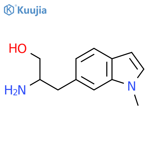 2-amino-3-(1-methyl-1H-indol-6-yl)propan-1-ol structure