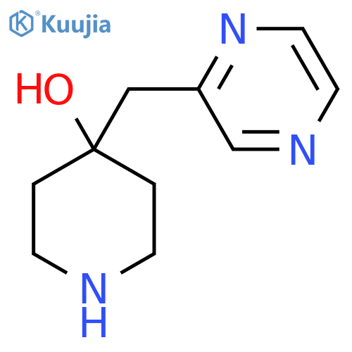 4-(pyrazin-2-yl)methylpiperidin-4-ol structure