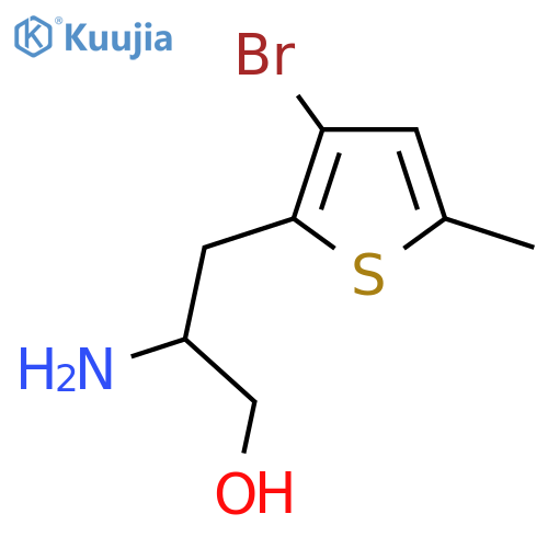 2-amino-3-(3-bromo-5-methylthiophen-2-yl)propan-1-ol structure