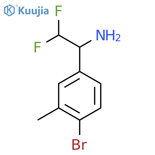 1-(4-bromo-3-methylphenyl)-2,2-difluoroethan-1-amine structure