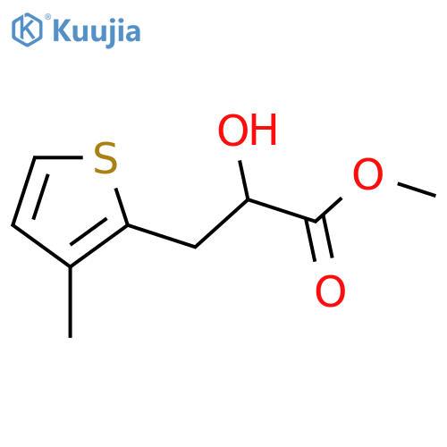 methyl 2-hydroxy-3-(3-methylthiophen-2-yl)propanoate structure