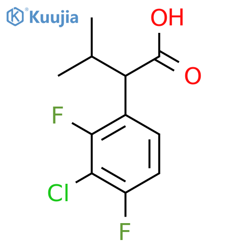 2-(3-chloro-2,4-difluorophenyl)-3-methylbutanoic acid structure