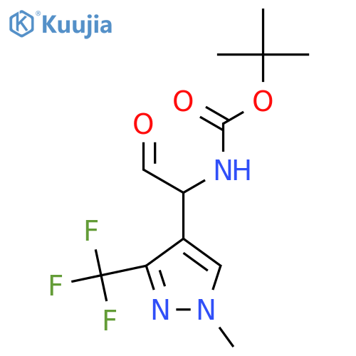 tert-butyl N-{1-1-methyl-3-(trifluoromethyl)-1H-pyrazol-4-yl-2-oxoethyl}carbamate structure
