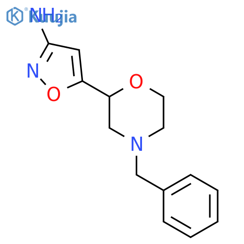 5-(4-benzylmorpholin-2-yl)-1,2-oxazol-3-amine structure