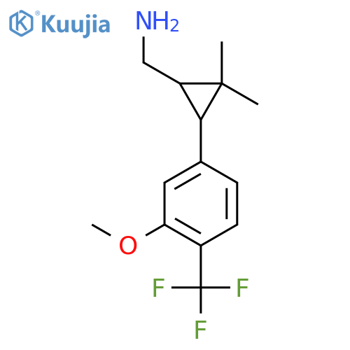 {3-3-methoxy-4-(trifluoromethyl)phenyl-2,2-dimethylcyclopropyl}methanamine structure