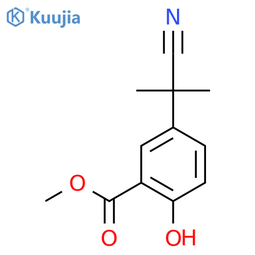 methyl 5-(1-cyano-1-methylethyl)-2-hydroxybenzoate structure