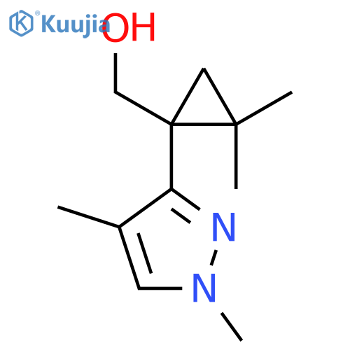 1-(1,4-dimethyl-1H-pyrazol-3-yl)-2,2-dimethylcyclopropylmethanol structure