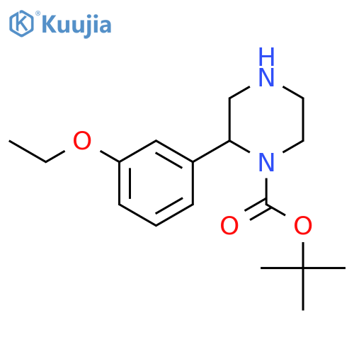 tert-butyl 2-(3-ethoxyphenyl)piperazine-1-carboxylate structure