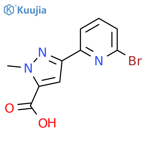 3-(6-bromopyridin-2-yl)-1-methyl-1H-pyrazole-5-carboxylic acid structure
