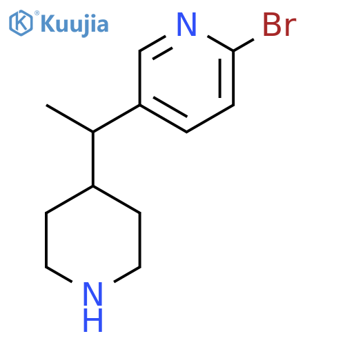 2-bromo-5-1-(piperidin-4-yl)ethylpyridine structure