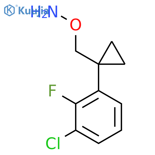 O-{1-(3-chloro-2-fluorophenyl)cyclopropylmethyl}hydroxylamine structure