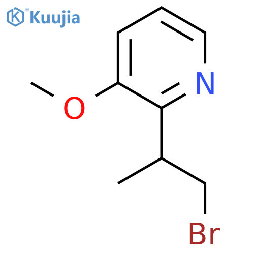2-(1-bromopropan-2-yl)-3-methoxypyridine structure