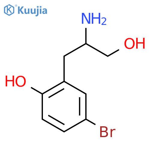 2-(2-amino-3-hydroxypropyl)-4-bromophenol structure