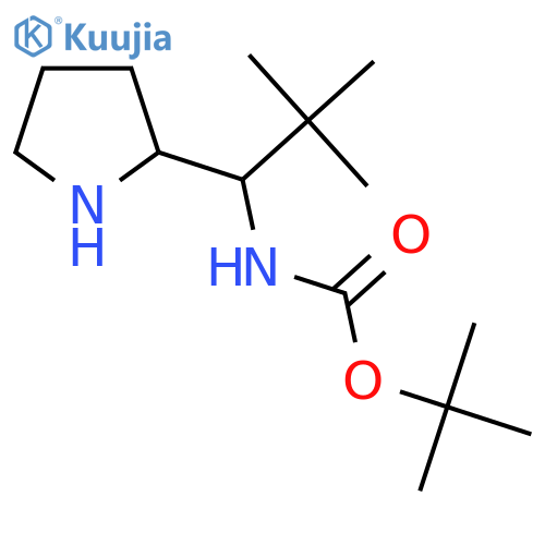 tert-butyl N-2,2-dimethyl-1-(pyrrolidin-2-yl)propylcarbamate structure
