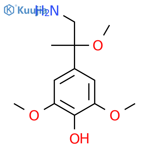 4-(1-amino-2-methoxypropan-2-yl)-2,6-dimethoxyphenol structure