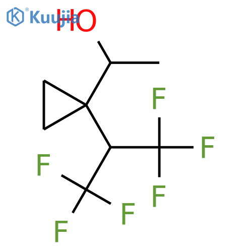 1-1-(1,1,1,3,3,3-hexafluoropropan-2-yl)cyclopropylethan-1-ol structure