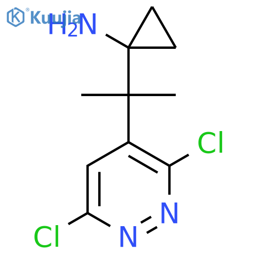 1-2-(3,6-dichloropyridazin-4-yl)propan-2-ylcyclopropan-1-amine structure