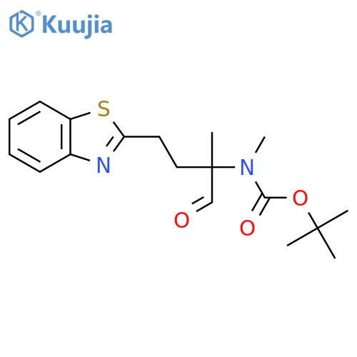 tert-butyl N-4-(1,3-benzothiazol-2-yl)-2-methyl-1-oxobutan-2-yl-N-methylcarbamate structure