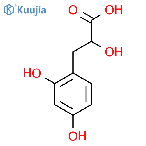 3-(2,4-dihydroxyphenyl)-2-hydroxypropanoic acid structure