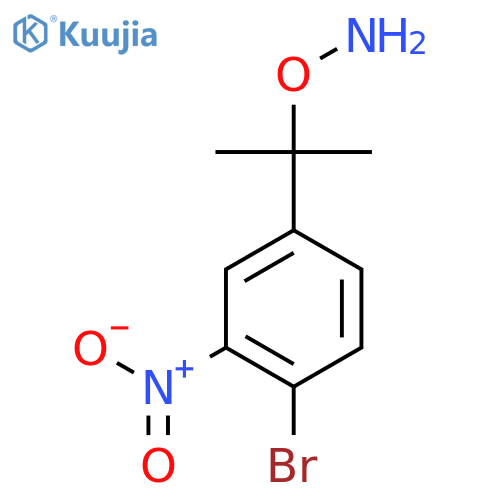O-2-(4-bromo-3-nitrophenyl)propan-2-ylhydroxylamine structure