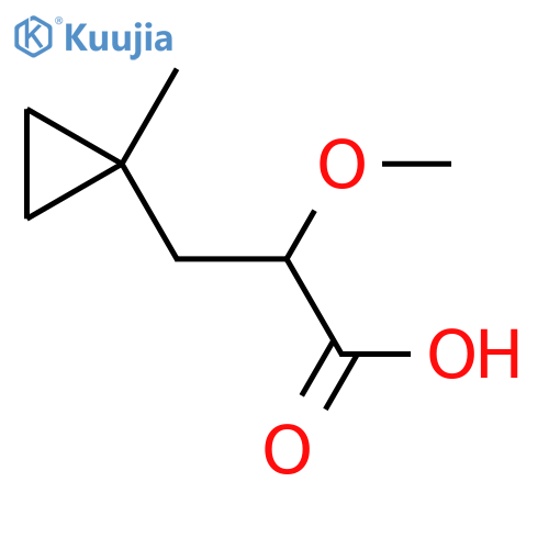 2-methoxy-3-(1-methylcyclopropyl)propanoic acid structure