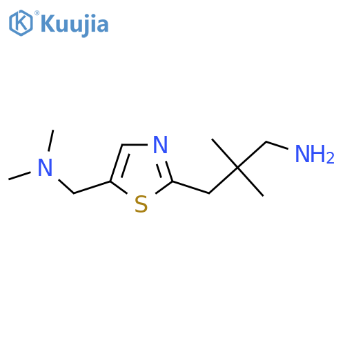 3-{5-(dimethylamino)methyl-1,3-thiazol-2-yl}-2,2-dimethylpropan-1-amine structure